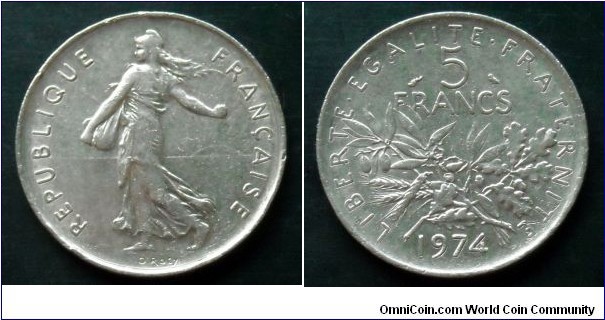 France 5 francs.
1974
