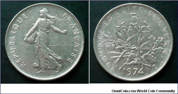 France 5 francs.
1974 (II)