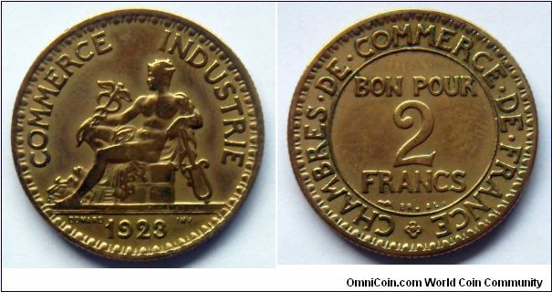 France 2 francs.
1923