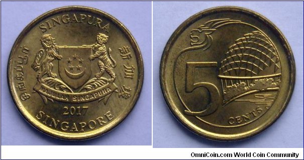 Singapore 5 cents.
2017
