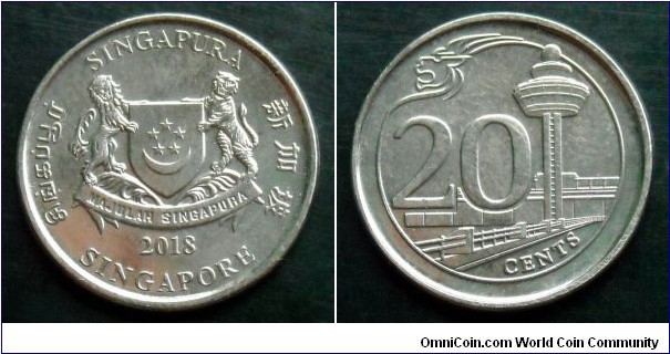 Singapore 20 cents.
2018