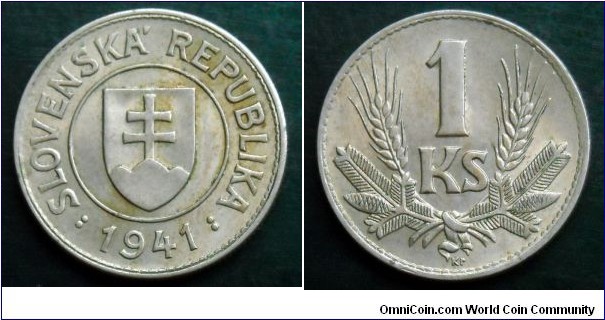 Slovakia 1 koruna.
1941