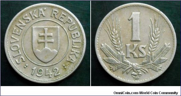Slovakia 1 koruna.
1942 (II)