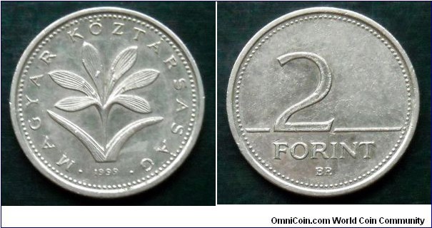 Hungary 2 forint.
1999