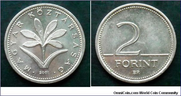 Hungary 2 forint.
2001