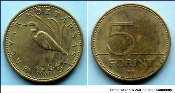 Hungary 5 forint.
2002