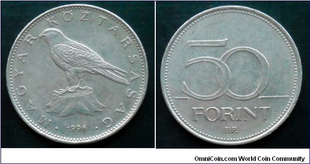 Hungary 50 forint.
1996