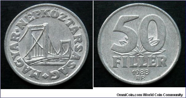 Hungary 50 filler.
1988 (III)