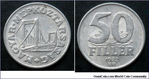 Hungary 50 filler.
1982