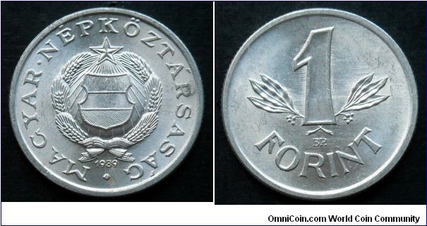 Hungary 1 forint.
1989