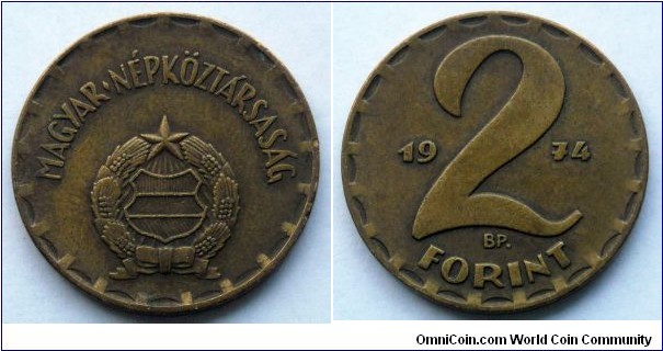 Hungary 2 forint.
1974
