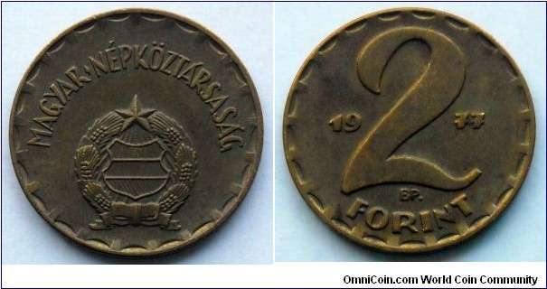 Hungary 2 forint.
1977 (II)