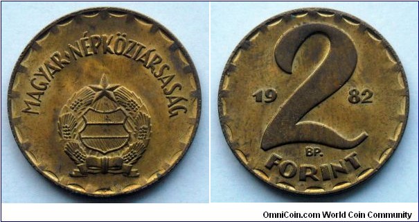 Hungary 2 forint.
1982