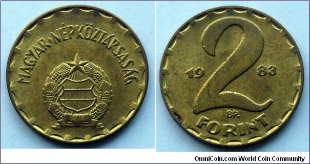 Hungary 2 forint.
1983
