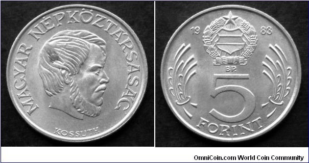 Hungary 5 forint.
1983