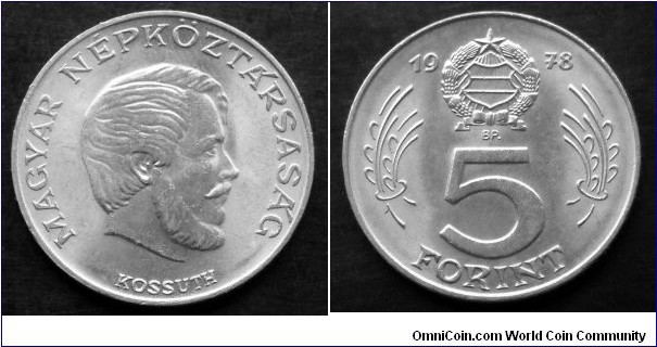 Hungary 5 forint.
1978