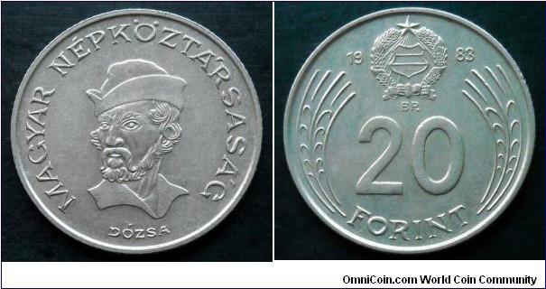 Hungary 20 forint.
1983