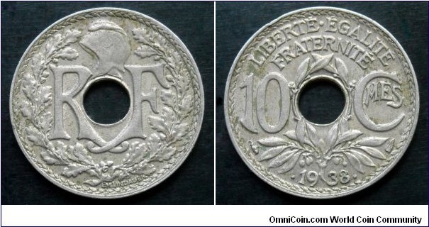 France 10 centimes.
1938