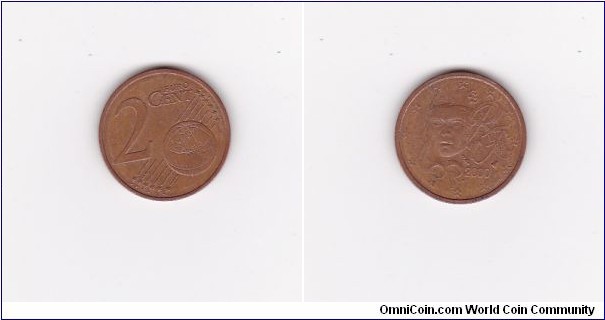 France 2000 2 Euro Cent