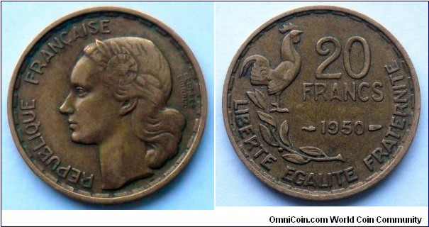 France 20 francs.
1950