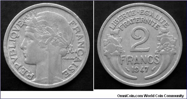 France 2 francs.
1947 (III)