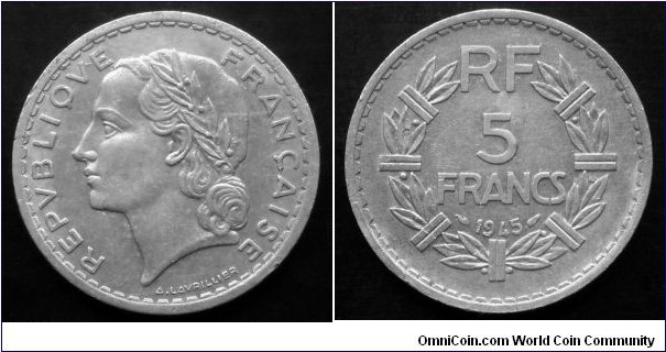 France 5 francs.
1945