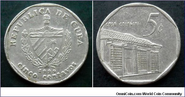 Cuba 5 centavos.
1999 (II)