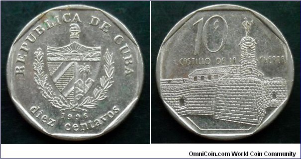 Cuba 10 centavos.
1996