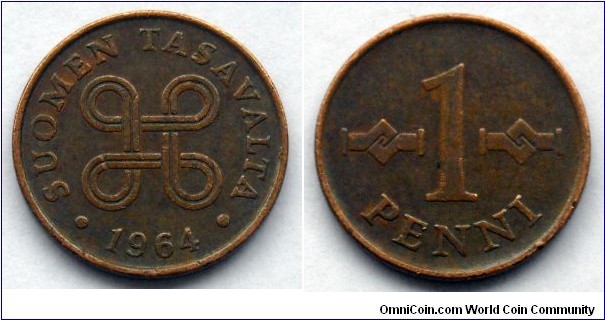 Finland 1 penni.
1964