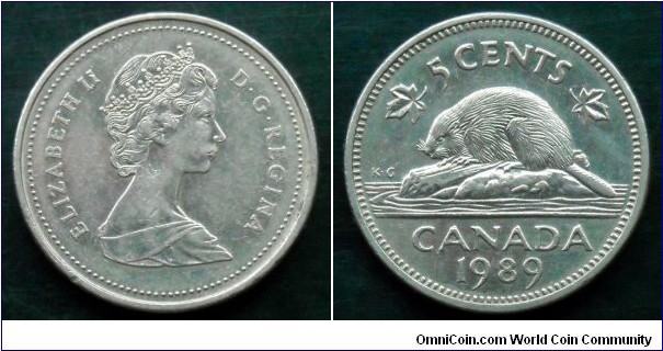 Canada 5 cents.
1989