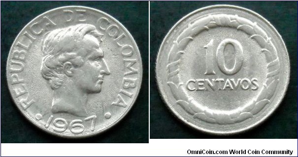 Colombia 10 centavos.
1967