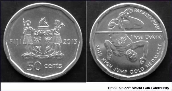 Fiji 50 cents.
2013, Iliesa Delana - Paralympian