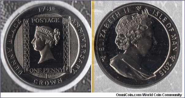 1 Crown 175th Anniversary of the Penny Black 
