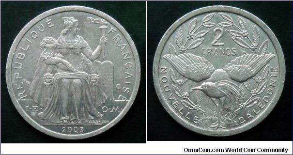 New Caledonia 2 francs.
2003, (I.E.O.M) - II