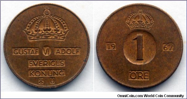 Sweden 1 ore.
1967 (II)