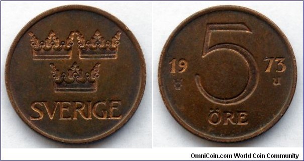 Sweden 5 ore.
1973