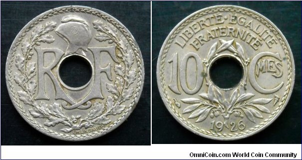 France 10 centimes.
1926 (II)