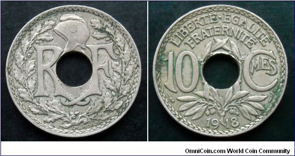 France 10 centimes.
1918
