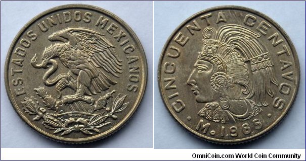 Mexico 50 centavos.
1965