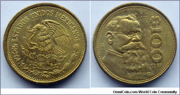 Mexico 100 pesos.
1987