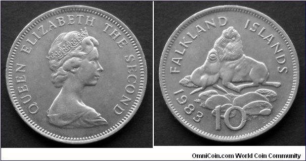 Falkland Islands 10 pence. 1983