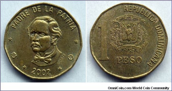 Dominican Republic 1 peso. 2002 (II)