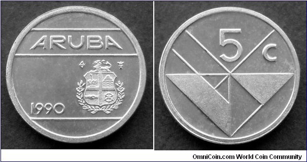 Aruba 5 cents.
1990