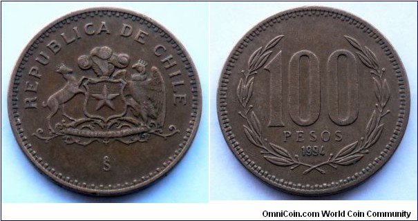 Chile 100 pesos.
1994