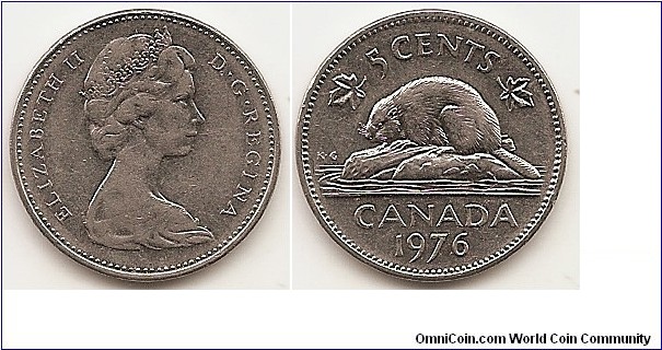 5 Cents
KM#60.1
4.5400 g., Nickel, 21.2 mm. Ruler: Elizabeth II (1952-date). Obv: The portrait in right profile of Elizabeth II, when she was 39 years old, is surrounded with inscription 