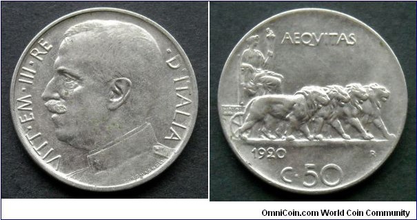 Italy 50 centesimi.
1920