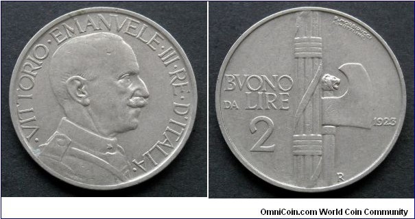 Italy 2 lire.
1923