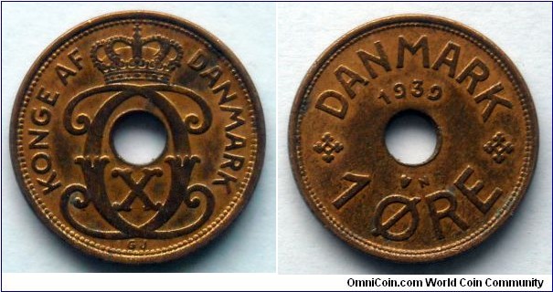 Denmark 1 ore.
1939