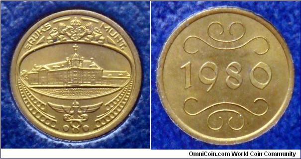 Royal Dutch Mint token from 1980 mint set.