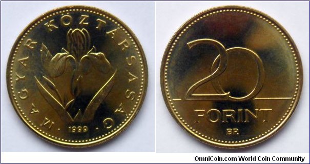 Hungary 20 forint.
1999, BU - Mintage: 7.000 pcs.